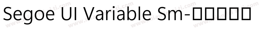 Segoe UI Variable Sm字体转换